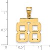 Black Bow Jewelry 14k Yellow Gold, Athletic Collection Medium Polished Number 88 Pendant - 3 of 4