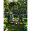 Birdcage Shape Garden Arch Arbors, 8.8 FT Heavy-Duty Wrought Metal Arbor for Climbing Plants, Hanging Hook, French Style Pergola Pavilion for Wedding - 3 of 4