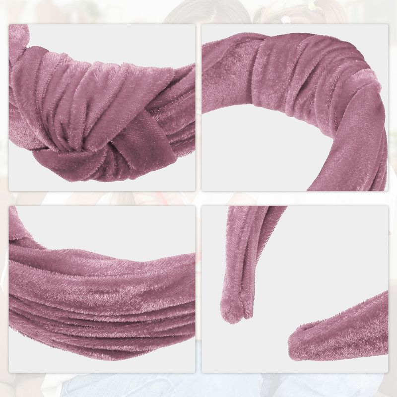 Unique Bargains Women's Velvet Wide Knotted headband for headband Hair Hoop Hair Accessories 1 Pc, 3 of 7
