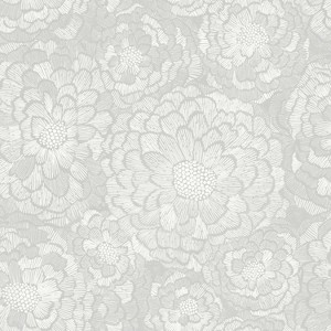 RoomMates Zen Dahlia Gray Peel and Stick Wallpaper: Removable Vinyl, Geometric Abstract, Luxury Decor, 30.75 Sq Ft Coverage - 1 of 4