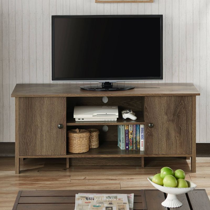 Cecilia TV Stand for TVs up to 47&#34; Distressed Walnut - miBasics, 3 of 14