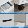 Lirago White Mobile File Cabinet with Casters Wooden Vertical Rolling Storage Drawer for Home Office Under Desk Fully Assembled 250lbs Weight Capacity - 3 of 4