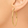 Black Bow Jewelry 2mm, 14k Yellow Gold Diamond-cut Hoops, 40mm (1 1/2 Inch) - 3 of 4