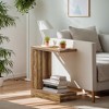 Hommoo C-Shaped Narrow End Table Rustic Brown - 4 of 4