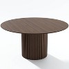 Dovelina Mid-Century Round Dining Table Wood Kitchen Table for 4 People - Walnut - 4 of 4