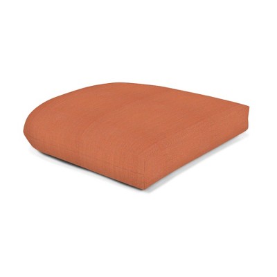 Casual Cushion Solid Sunbrella Fabric 1-Piece Indoor/Outdoor Wicker Seat Pad Cushion, 19.5"W x 19.5"L