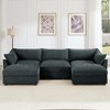Oversized 112.6" Chenille U-Shaped Modular Sectional Sofa with 2 Storage Ottomans and Storage Drawers under Each Seat, 5-Piece Free combination - 3 of 4