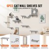 VEVOR Wall Mounted Cat Shelves, Cat Wall Shelves and Perches with Jumping Boards, Hammock, Sofa, Cat Tree & Cat Grip, Cat Furniture, Gray - 3 of 4