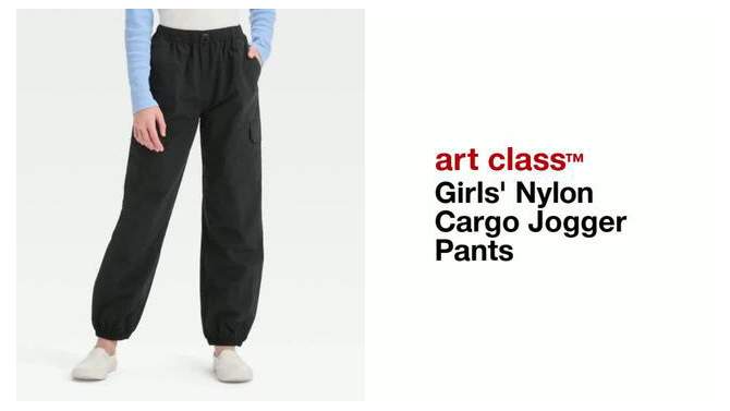 Girls' Nylon Cargo Jogger Pants - art class™, 2 of 7, play video