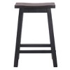 WestinTrends 24" Saddle Seat Solid Wood Kitchen Counter Stool Chair (Set of 2) - 4 of 4