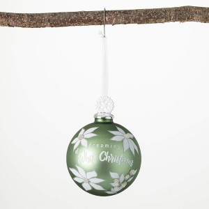 5.25"H Sullivans White Christmas Ball Ornament  Multicolored Christmas Ornaments - 1 of 2