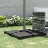 Outsunny 4 Pieces Cantilever Patio Umbrella Base, Outdoor Offset Umbrella Weights, 176 lbs Capacity Water or 264 lbs Capacity Sand  Plates Set, Black - 2 of 4