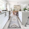 Area Rug with Rubber Backing Vintage Washable Rug Soft Foldable Carpet Low Pile Boho Rugs - 2 of 4