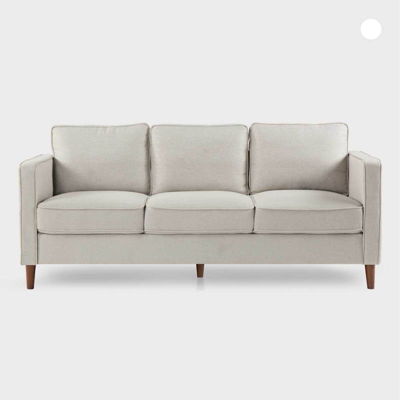 Hana Modern Linen Fabric Sofa/Couch with Armrest Pockets - Mellow, 4 of 11