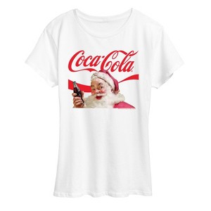 Women's - Coca-Cola - Vintage Santa Claus with Red Logo Short Sleeve Graphic T-Shirt - 1 of 4