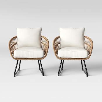Southport 2pk Patio Club Chair Linen - Opalhouse™