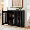 39" Sideboard Buffet Cabinet, Fluted Hollowed Out Coffee Bar Cabinet, Accent Storage Cabinet, Kitchen Pantry Cabinet for Living Room Entryway - 2 of 4