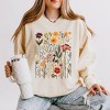 Simply Sage Market Women's Lightweight Garment Dyed Graphic Sweatshirt Vintage Pressed Flowers - 2 of 4