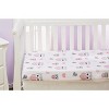 Everyday Kids Baby Girl Fitted Crib Sheet Sweet Owls, 100% Soft Breathable Microfiber, Fits Standard Crib Mattress 28x52 inches, Nursery Sheet - 2 of 3