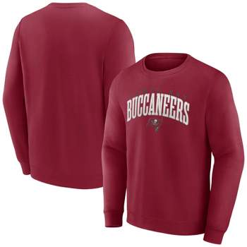 NFL Tampa Bay Buccaneers Men's Varsity Letter Long Sleeve Crew Fleece Sweatshirt