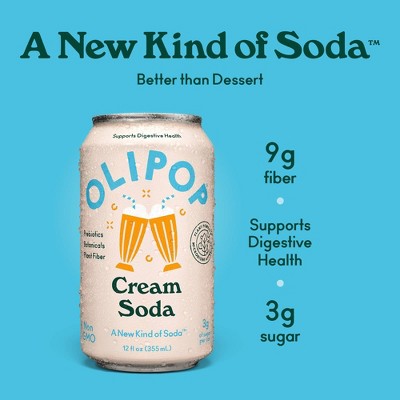 OLIPOP Cream Soda Prebiotic Drink - 4pk/12 fl oz