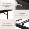 CSBDHome Twin Size Metal Platform Bed Frame with Storage Drawers, RGB LED Headboard, Charging Ports & Shelf - Industrial Wood and Upholstered Design - 2 of 4