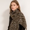 Anna-Kaci Women's Zebra Pattern Soft Brushed Scarf with Fringe Tassel Ends 70.5×27.5 Inches - 2 of 3