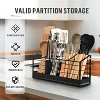 LunaLulinlk Extra Large Kitchen Utensil Holder, Wall Mounted Anti Rust Metal Holder for Kitchen Counter, Farmhouse Cooking Utensil Storage, Black - 4 of 4