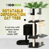 Modern Multicoloured Rotatable Deformation Soft Plush Cat Tree Pet Tower with Scratching Post and Hanging Ball - 3 of 4