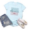 Simply Sage Market Freedom Stacked Short Sleeve Tee - 2XL - Ice Blue - 3 of 4
