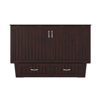 Nantucket Queen Murphy Bed Chest with CoolSoft Memory Foam Mattress