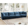 Oversized 156.6" Chenille Slipcovered 4 Seater Modular Sectional Sofa with French Edges and Removable Covers, 4-Piece Free combination - 3 of 4