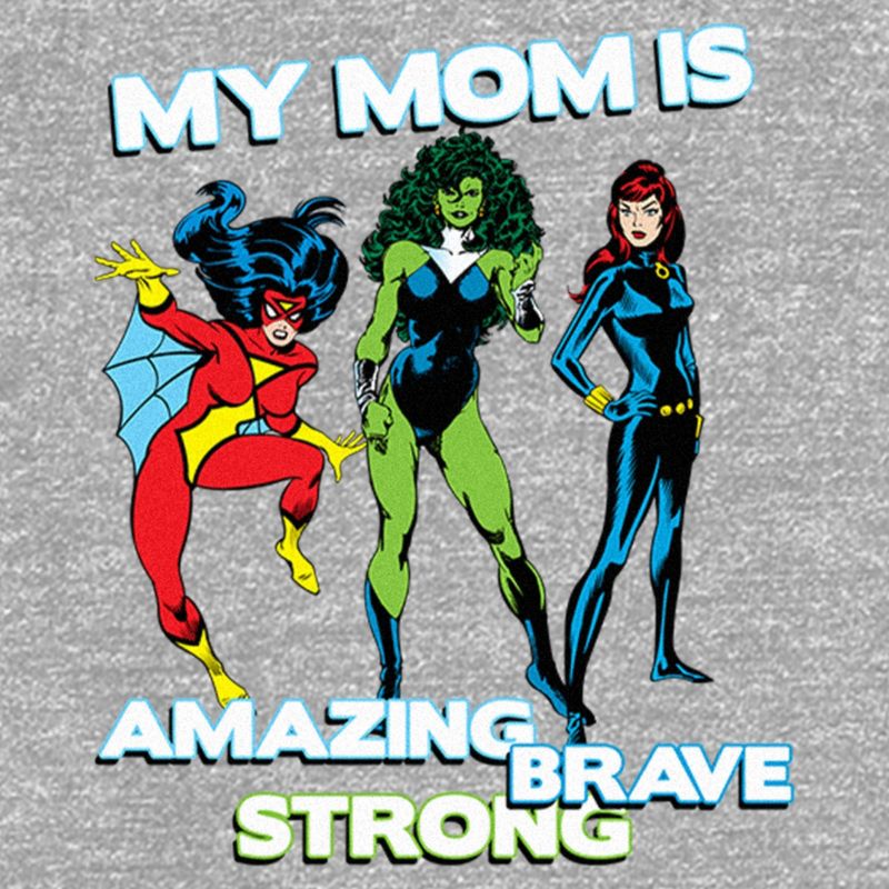 Marvel Moms Are Everyday Heroes  T-Shirt - Athletic Heather - 3T, 2 of 4