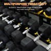 Hex Dumbbell 60 Lb Set, Rubber Encased Exercise & Fitness Dumbbells for Home Gym, Weights Dumbbells Set, Hand Weights（5Lbs x 2+10Lbs x 2+15Lbs x 2） - 3 of 4