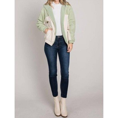Women's Soft Brushed Matte Woven Hooded Jacket - ALLIE ROSE