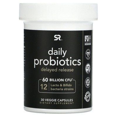 Sports Research Daily Probiotics Delayed Release, 60 Billion CFU, 30 Veggie Capsules, Probiotics