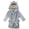 Hudson Baby Infant Boys Plush Bathrobe and Toy Set, Winter Moose, One Size - 4 of 4