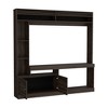 70.9" Manufactured Wood Dark Walnut Entertainment Center with Open Shelves and Closed Cabinets for Living Room and Bedroom - 2 of 4