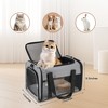 Unique Bargains Breathable Mesh Design Pet Carrier Grey 1 Pc - 3 of 4