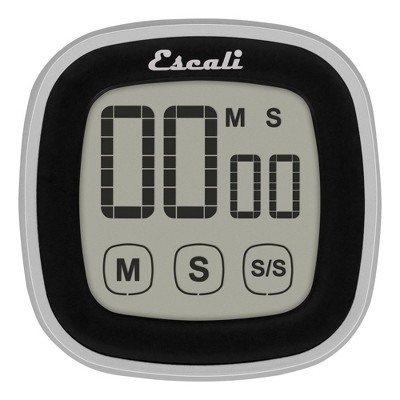 Escali Black Touch Screen Digital Kitchen Timer