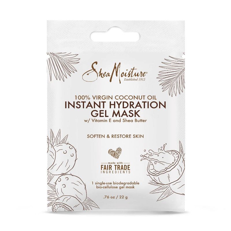 SheaMoisture 100% Virgin Coconut Oil Instant Hydration Gel Mask - 0.76oz, 1 of 7