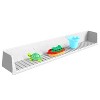 XINGHANZHENXUAN Silicone Bathtub Splash Guard with 11 Suction Cups | Bath Toy Holder & Play Shelf to Prevent Water Spill - Gray - 2 of 4