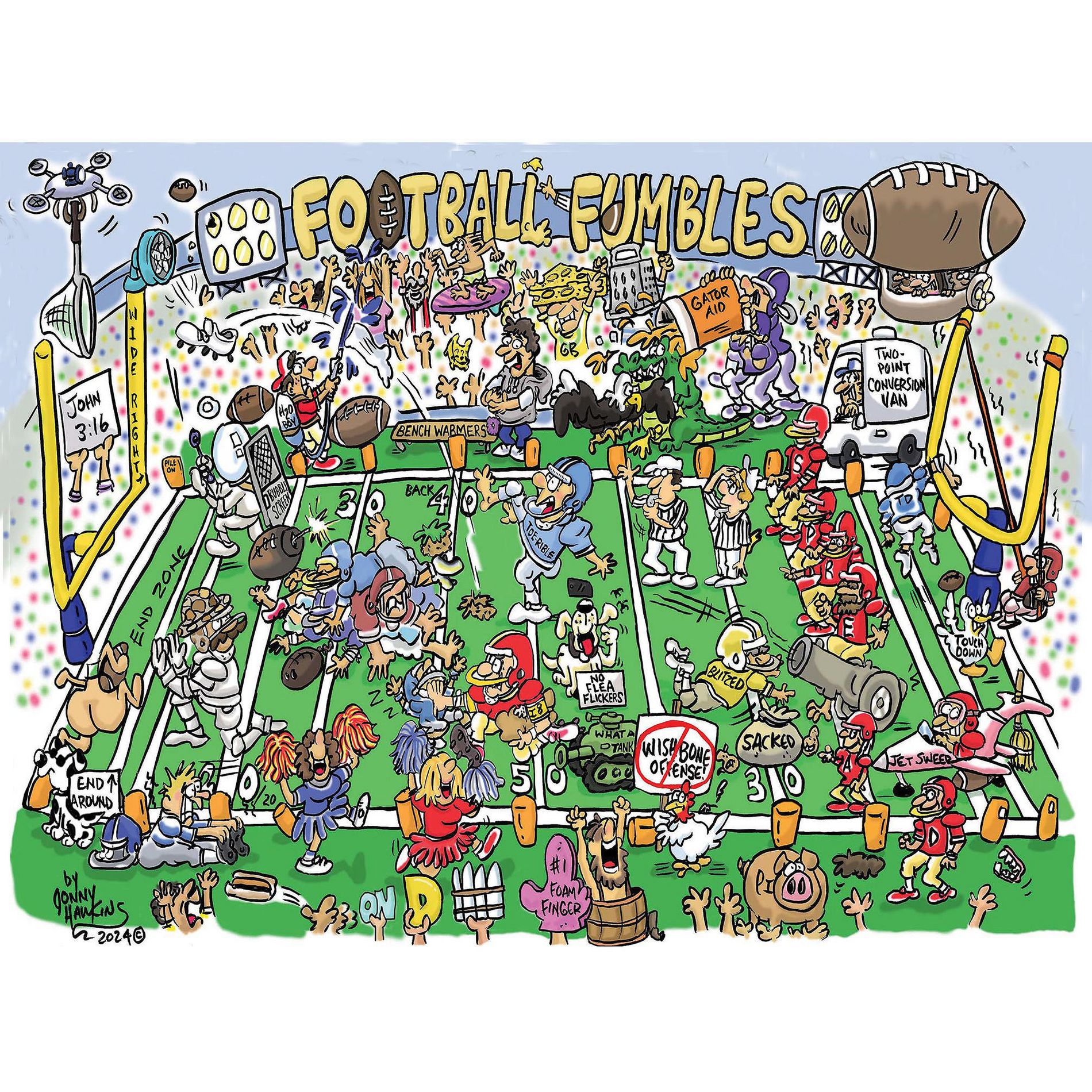 Sunsout Football Fumbles 1000 pc Jigsaw Puzzle 80140