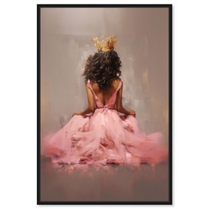 black princess in pink dress Black Pink Princess Clipart, Watercolor African American Girl with Crown  PNG, Sweet Young Woman Stunning Pastel Dress Commercial Use License