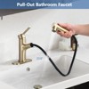 PAGED Bathroom Faucets with Pull Out Sprayer, Modern Bathroom Sink Faucet with Pop-up Sink Drain Stopper & Deck Plate - 2 of 4