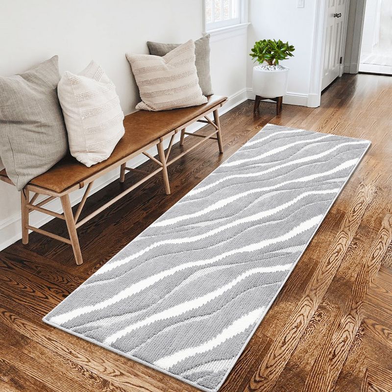 WhizMax Modern Area Rug AbstractSoft Fluffy Throw Carpet Accent Rug for Living Room Bedroom, 3 of 11