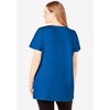 Woman Within Plus Size Perfect Short-Sleeve Scoop-Neck Henley Tunic - 3 of 4