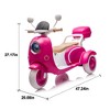 12V Dual Motor Ride On Electric Motorcycle for Kids Two Seater Three Wheel Scooter - 4 of 4