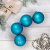 Northlight 12ct Shatterproof Matte Christmas Ball Ornament Set 4" - Turqioise - 2 of 3