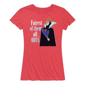 Women's - Disney Princess - Fairest of Them all Obvs Short Sleeve Graphic T-Shirt - 1 of 4